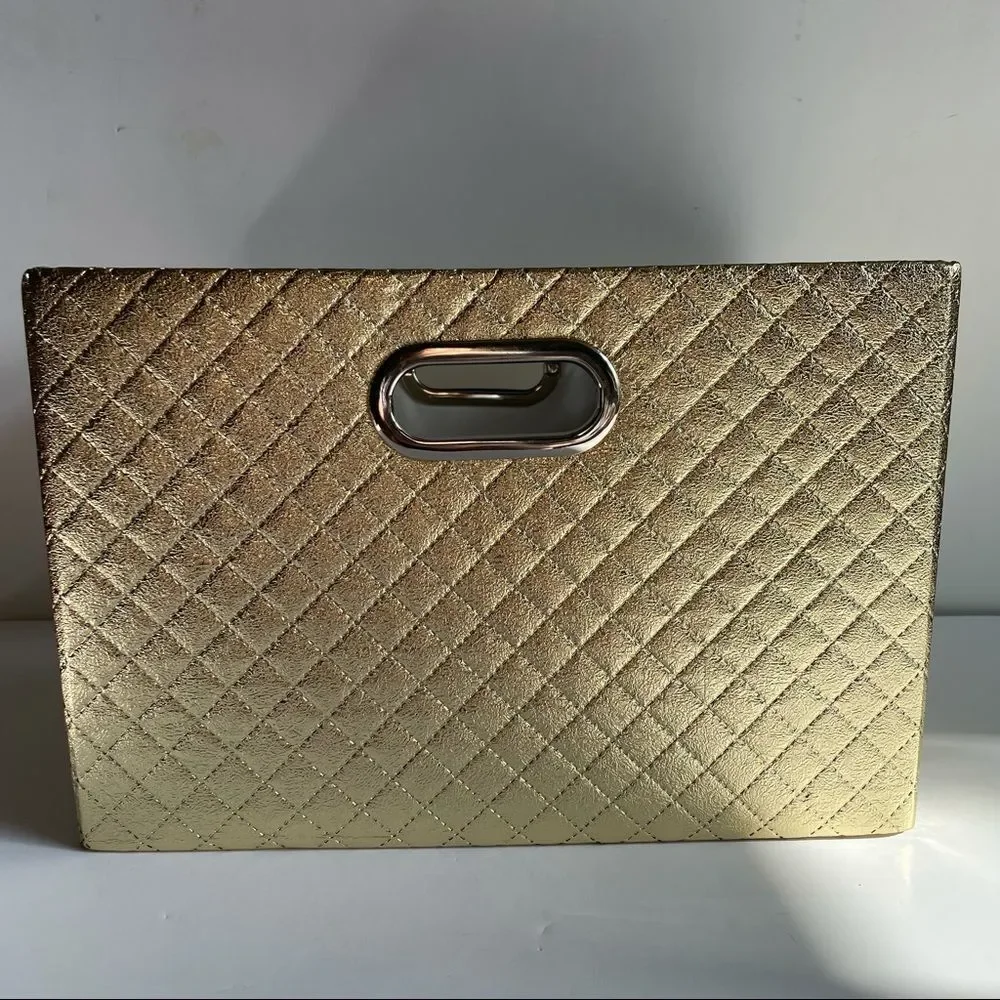 Estée Lauder Gold Storage Container Bin Handles